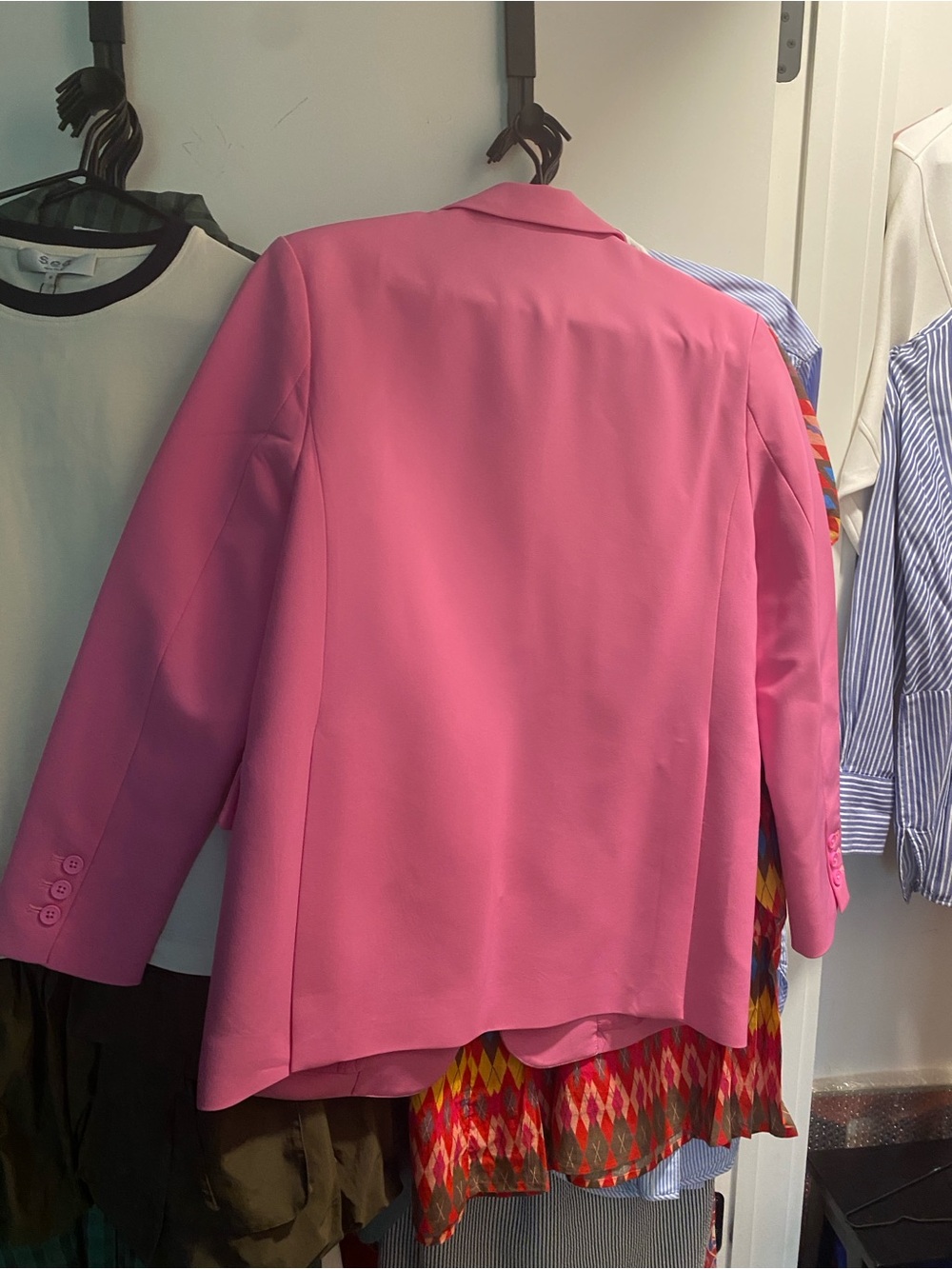Endless Rose Hot Pink Single-Button Blazer - Picture 6 of 6